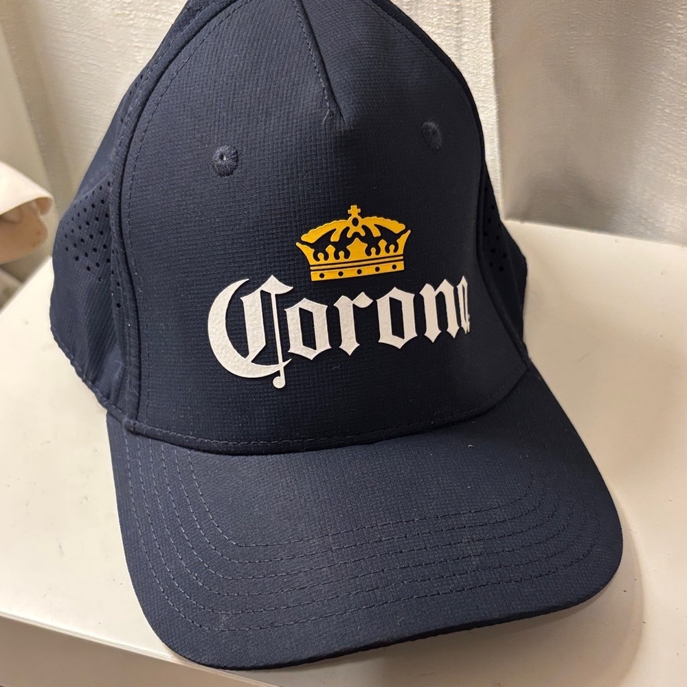 Corona Navy Blue Cap with Yellow Logo